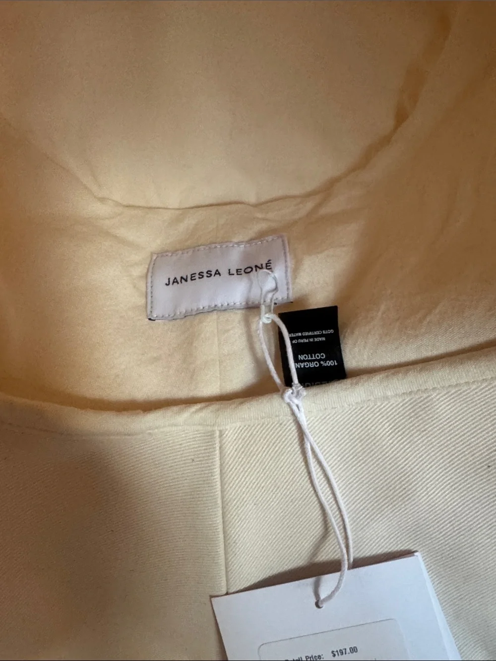 Janessa Leone Cream Bucket Hat